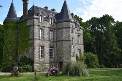 Castle nested in the forest of "Le Perche" region - lower Normandy