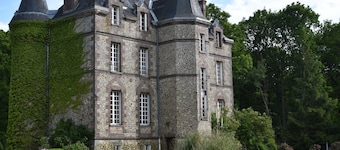 Castle nested in the forest of "Le Perche" region - lower Normandy