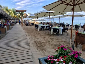 Outdoor dining - Oceanfront Penthouse at La Palapa with unobstructed views of Banderas Bay (Puerto Vallarta)