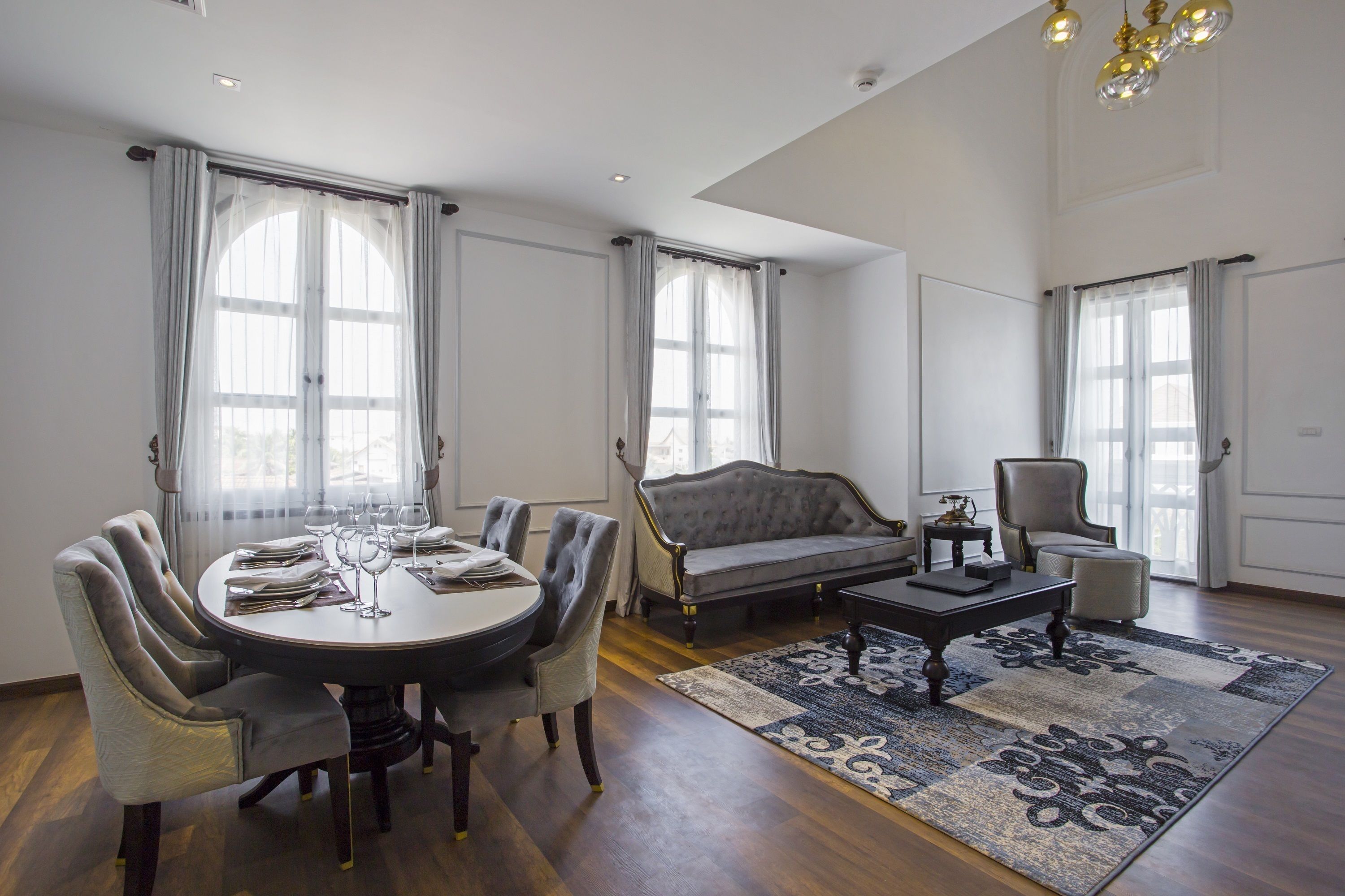 le thatluang suite | living area | flat-screen tv