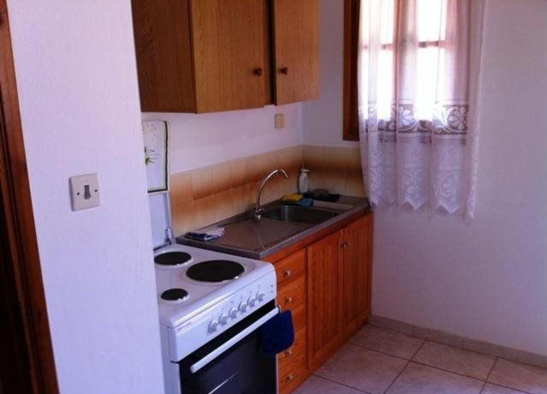 quadruple room, garden view | private kitchen | full-sized fridge, blender, cleaning supplies, paper towels