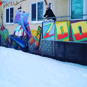 Overnatningsstedets facade