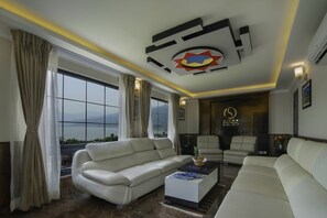 Presidential Suite, 1 Queen Bed, City View | Living area | Flat-screen TV - Hotel Sarowar Pokhara-Luxury Hospitality in the Heart of Pokhara (Pokhara)