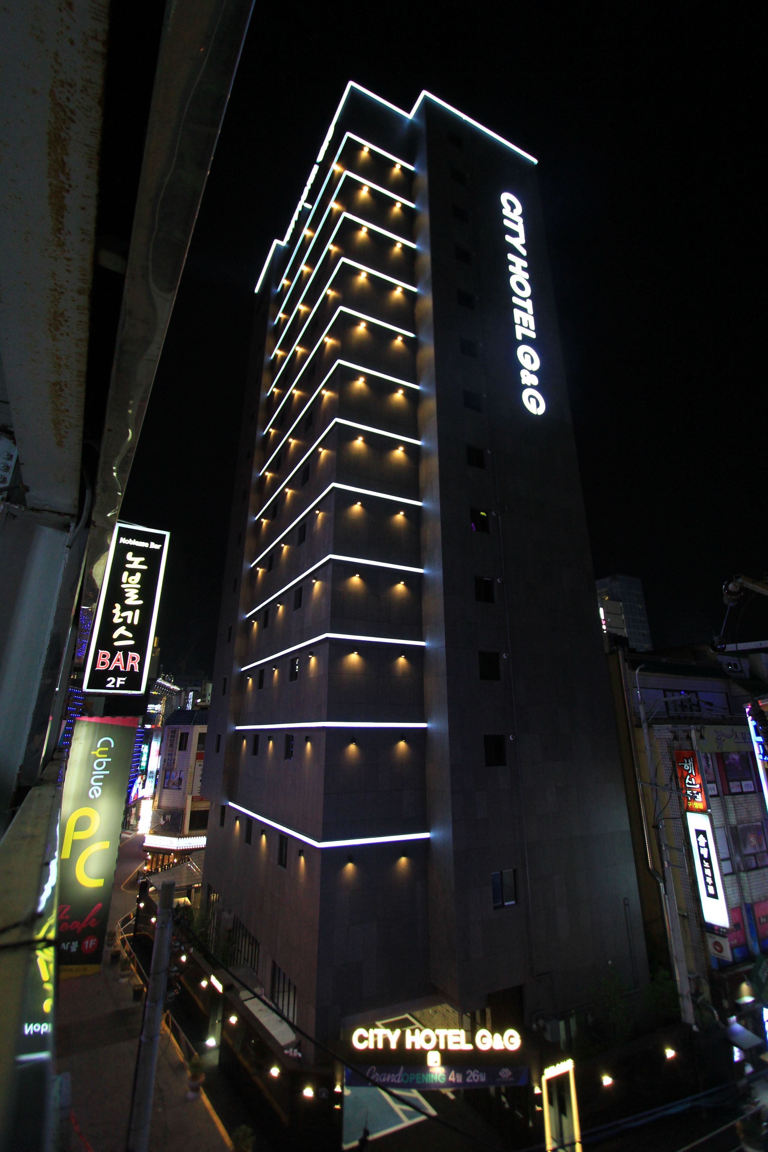 front of property – evening/night