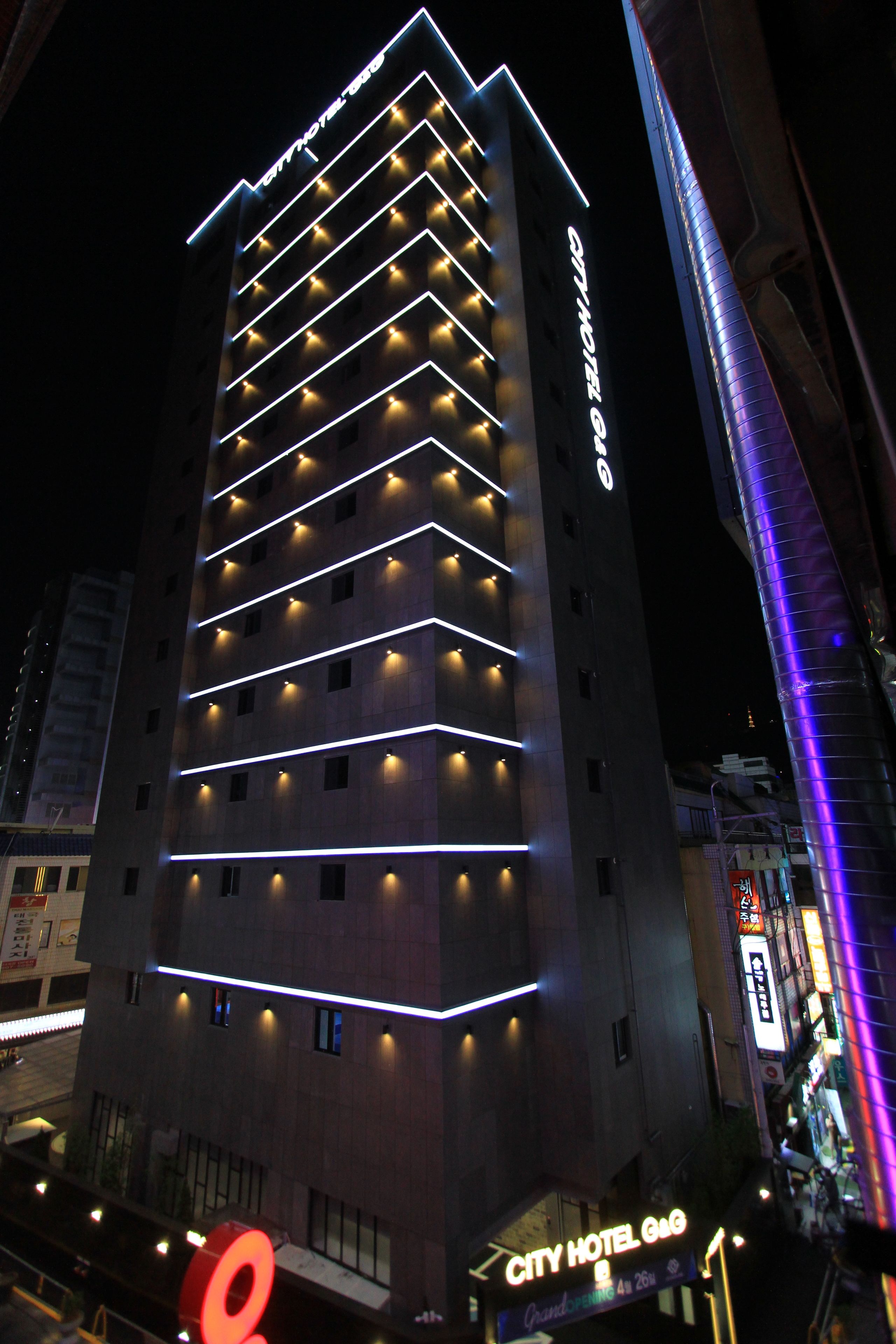 front of property – evening/night