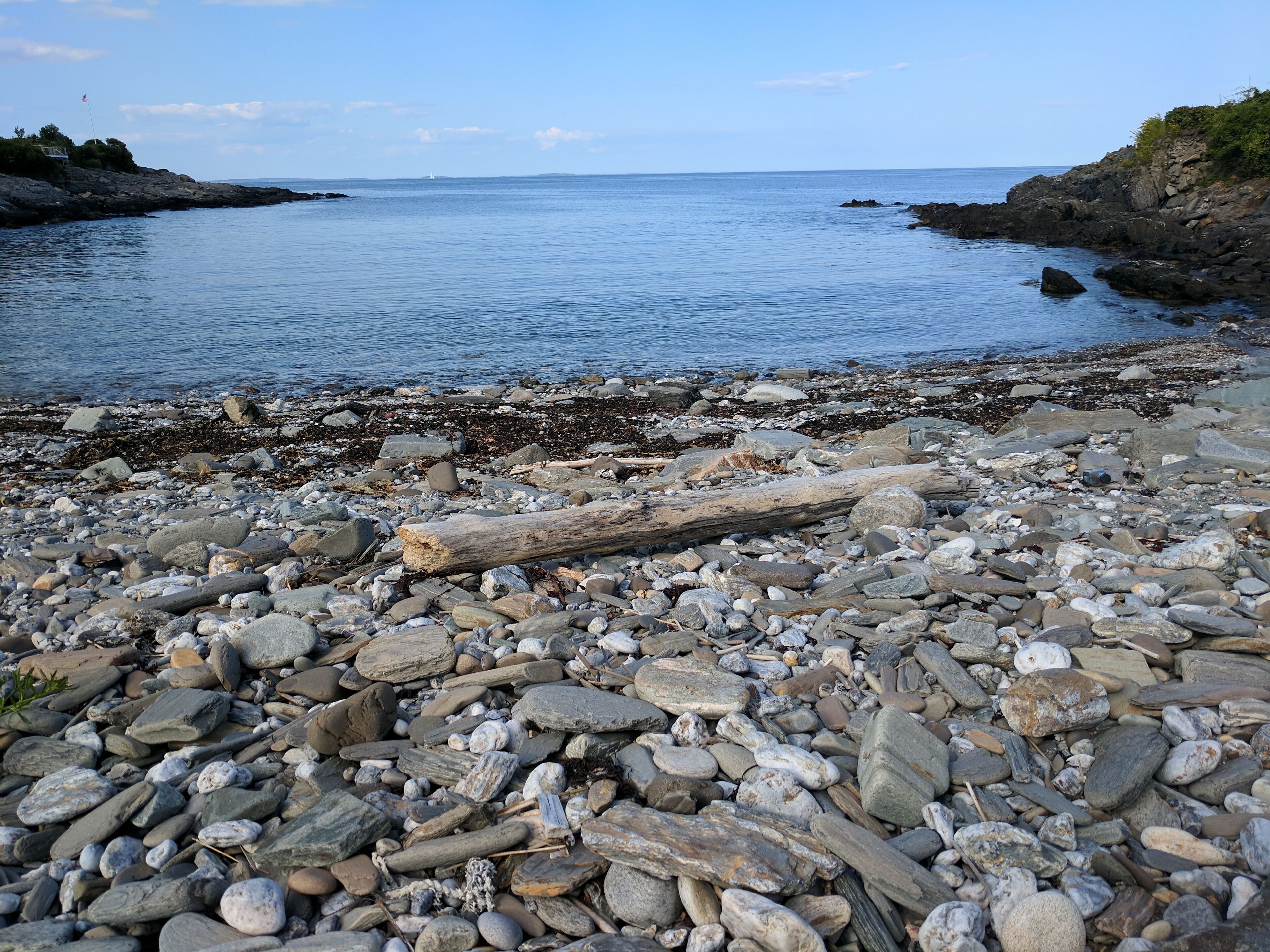 En la playa y toallas de playa 