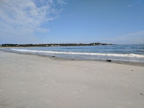 On the beach, beach towels