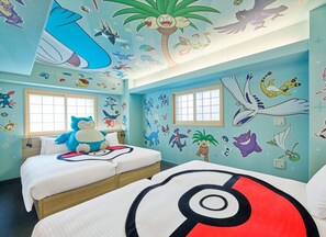 Szoba, nemdohányzó (Pokémon ROOM) | Pehelypaplan, széf a szobában, íróasztal és sötétítőfüggöny
