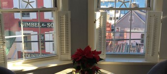 Vakker utsikt over havnen Heart of Boothbay Harbor Downtown Village nær alle Piers