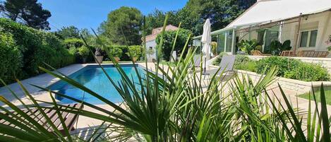 Outdoor pool, a heated pool