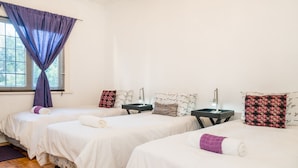 4 habitaciones, ropa de cama de alta calidad y cubrecamas 