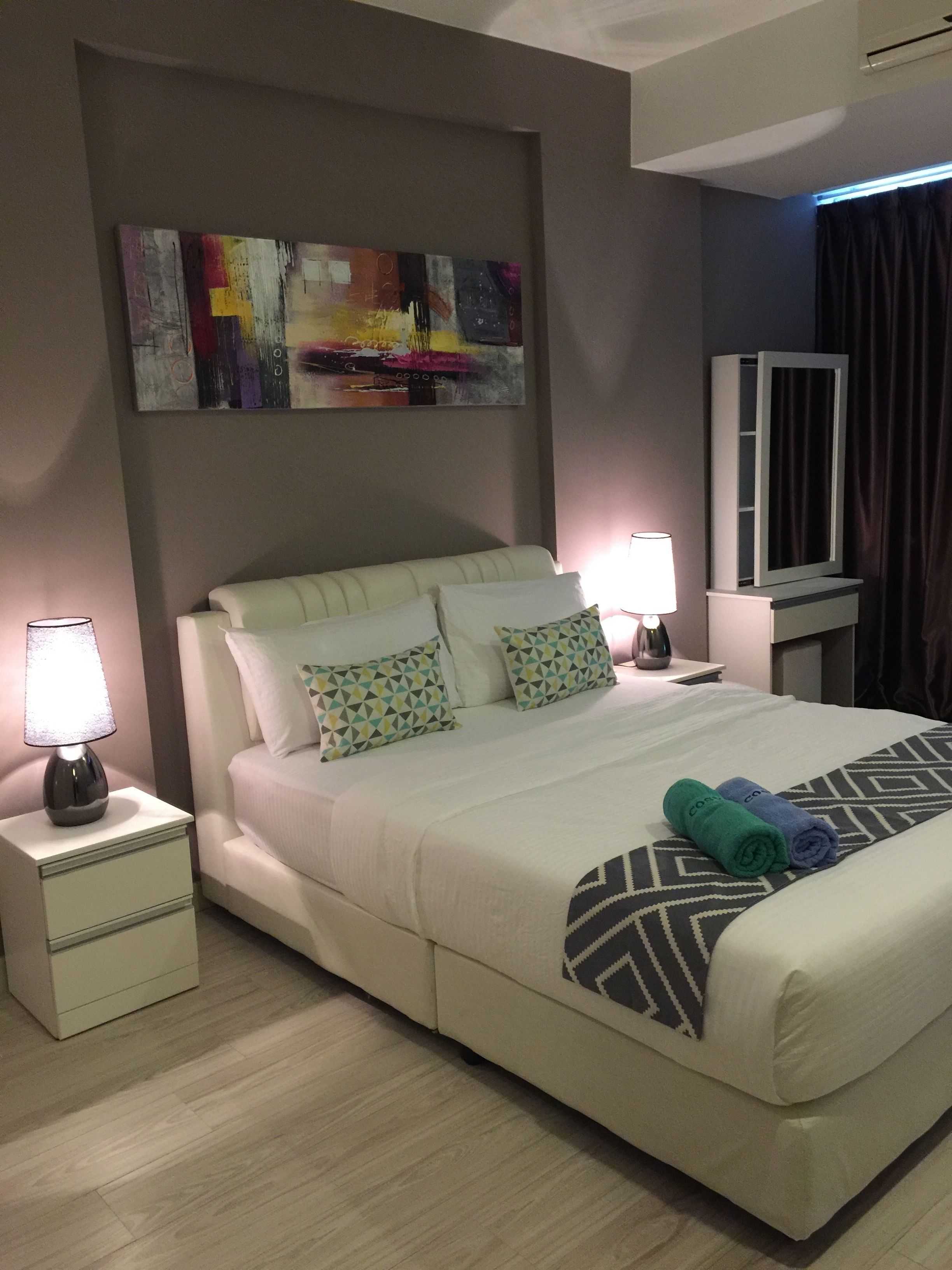 2 habitaciones y sábanas de algodón egipcio 