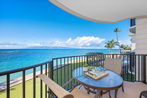 Kahana Reef 201 ocean view lanai 1