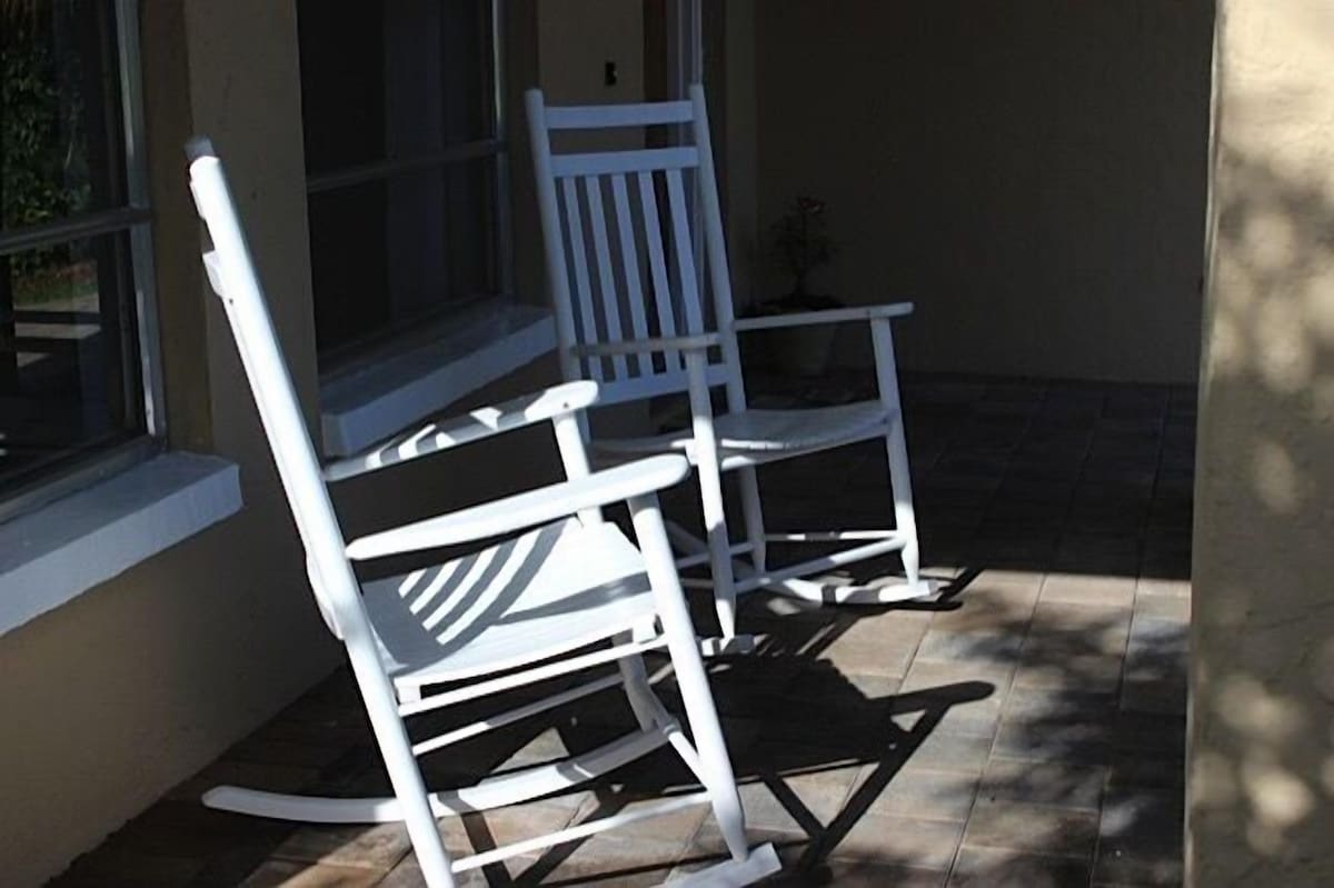 Photo 5 of Private, fenced-in pool, Morning Coffee on the porch and easy mile to the beach.