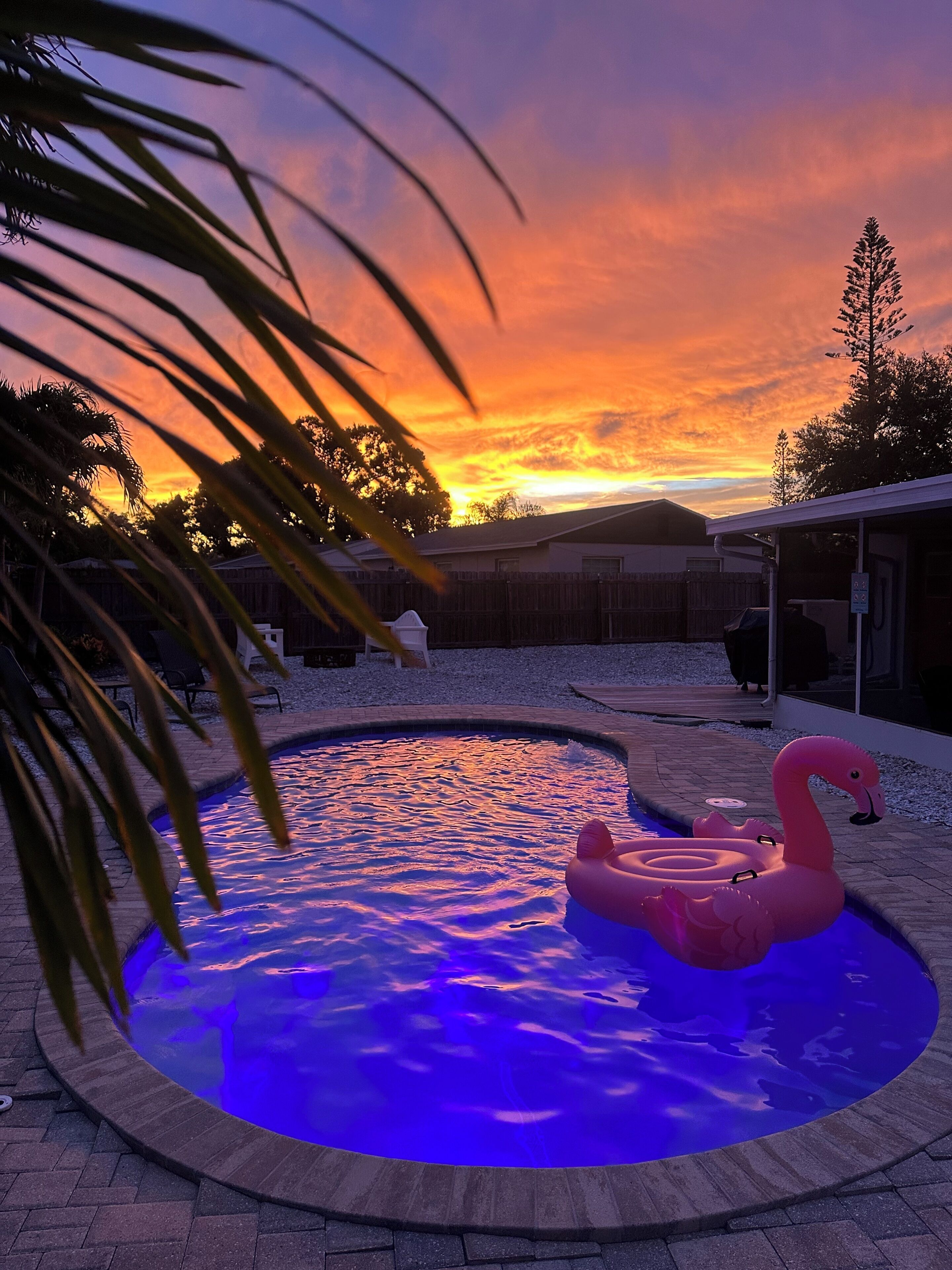 A heated pool