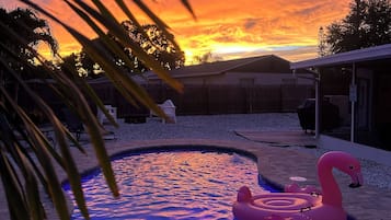 A heated pool