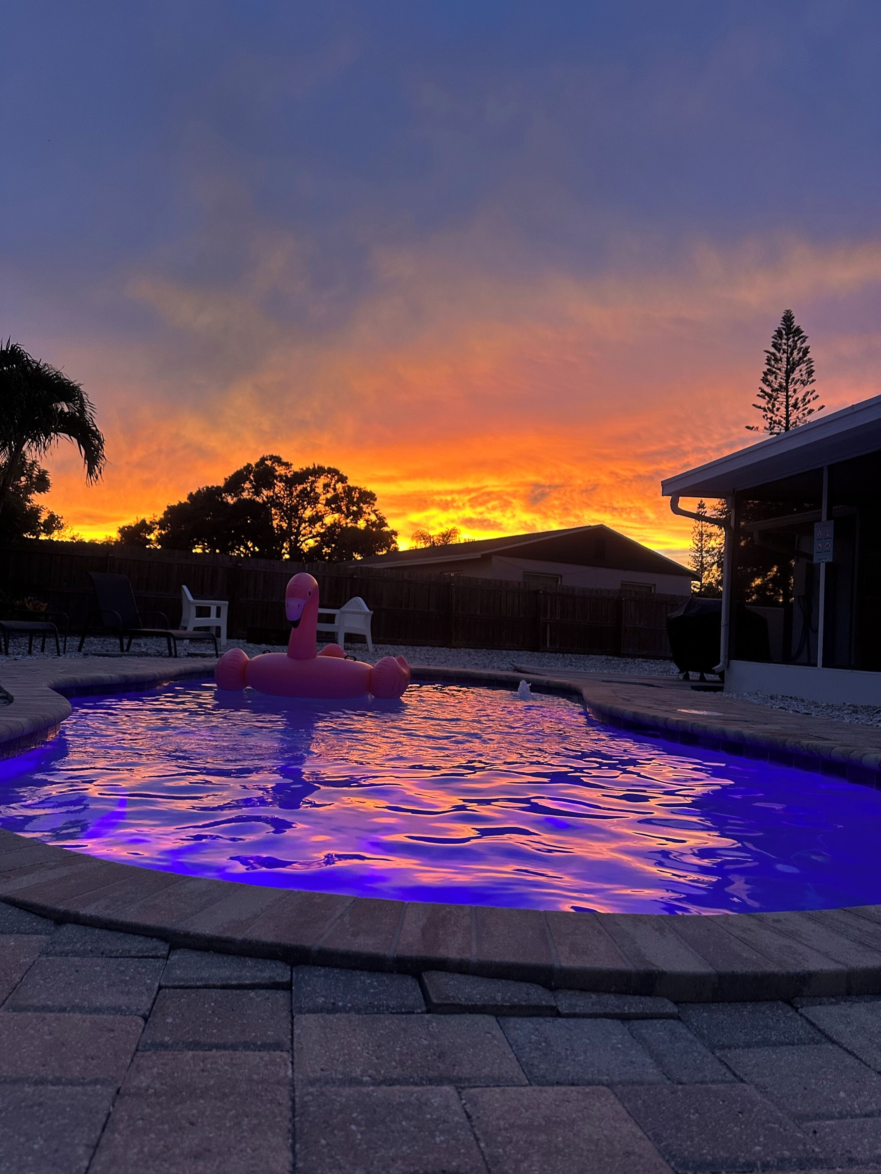 A heated pool