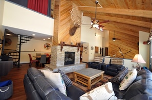 Smart TV, chimenea, videojuegos, reproductor de DVD