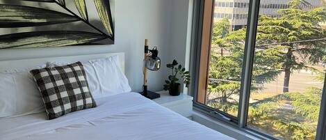 1 bedroom, premium bedding, down duvets, individually decorated