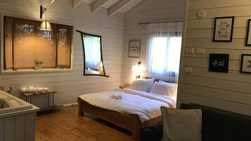Desk, bed sheets