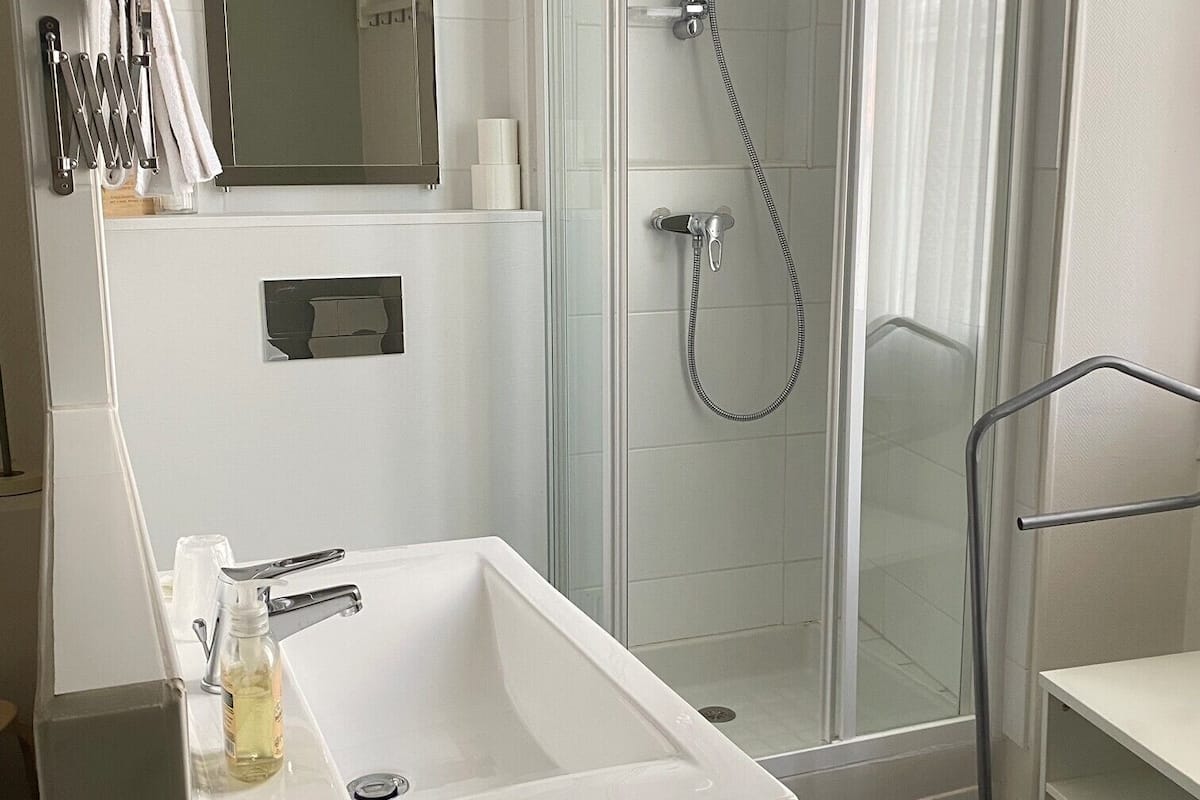 economy single room | bathroom | free toiletries, hair dryer, towels