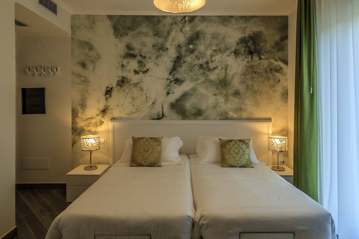 Egyptian cotton sheets, minibar, in-room safe, desk