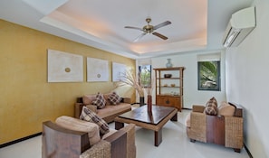 Villa (4 Bedrooms) | Living area | Flat-screen TV, DVD player