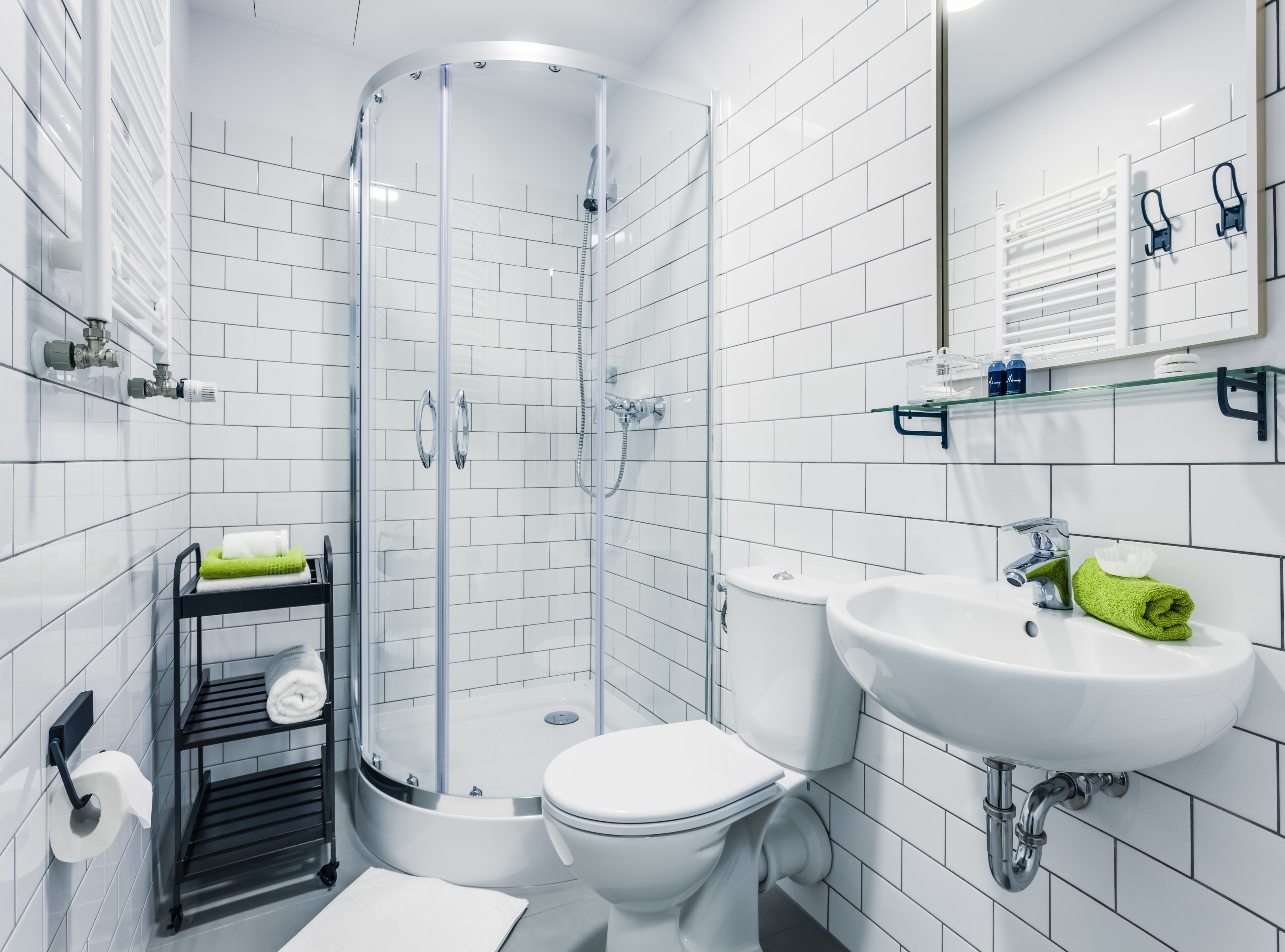 shower, free toiletries, hair dryer, slippers