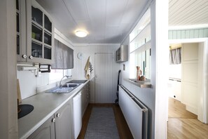 Cottage, 3 Bedrooms | Private kitchen | Fridge, microwave, stovetop, coffee/tea maker - Höfði Cottages (Dalvik)