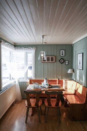 Cottage, 3 Bedrooms | Living area | 20-inch flat-screen TV with digital channels, TV, DVD player - Höfði Cottages (Dalvik)