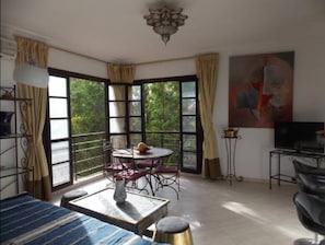 Living area - Appart avec vue Jardin-Majorelle (Marrakech)