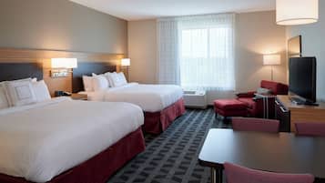 1 bedroom, hypo-allergenic bedding, desk, iron/ironing board