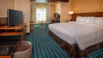 Suite, 1 King Bed with Sofa bed | Pillowtop beds, individually furnished, desk, laptop workspace