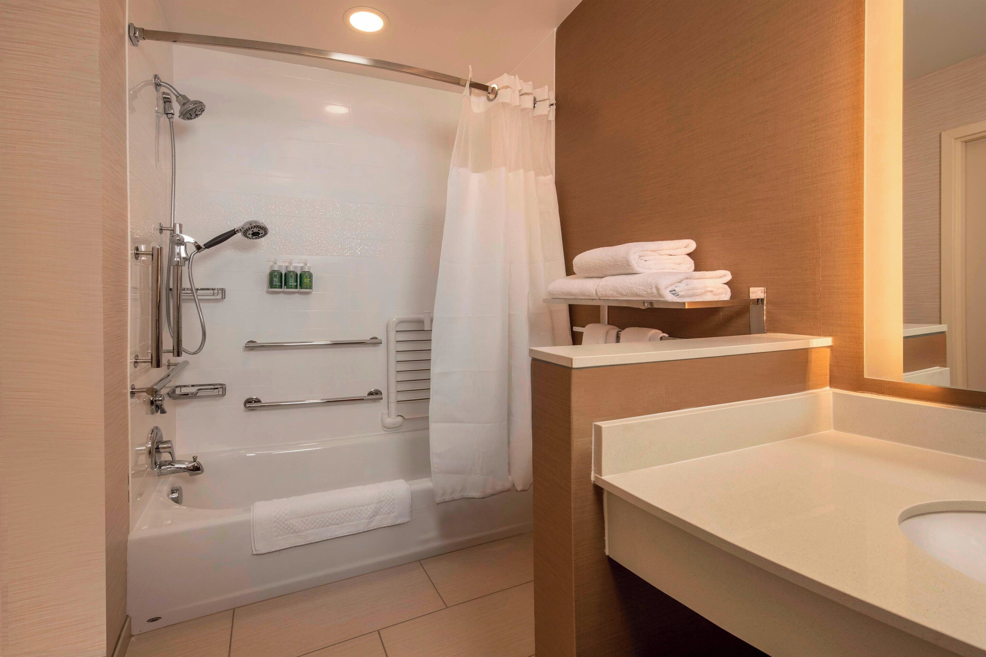 room, 2 queen beds (mobility accessible, tub) | bathroom | free toiletries, hair dryer, towels