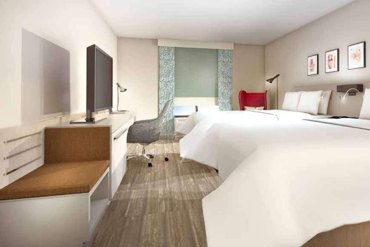 room, 2 queen beds | in-room safe, soundproofing, free wifi, bed sheets