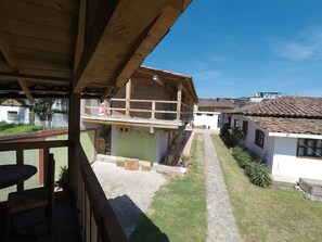 Ferienhaus, 1 Doppelbett, Gartenblick | Ausblick vom Zimmer