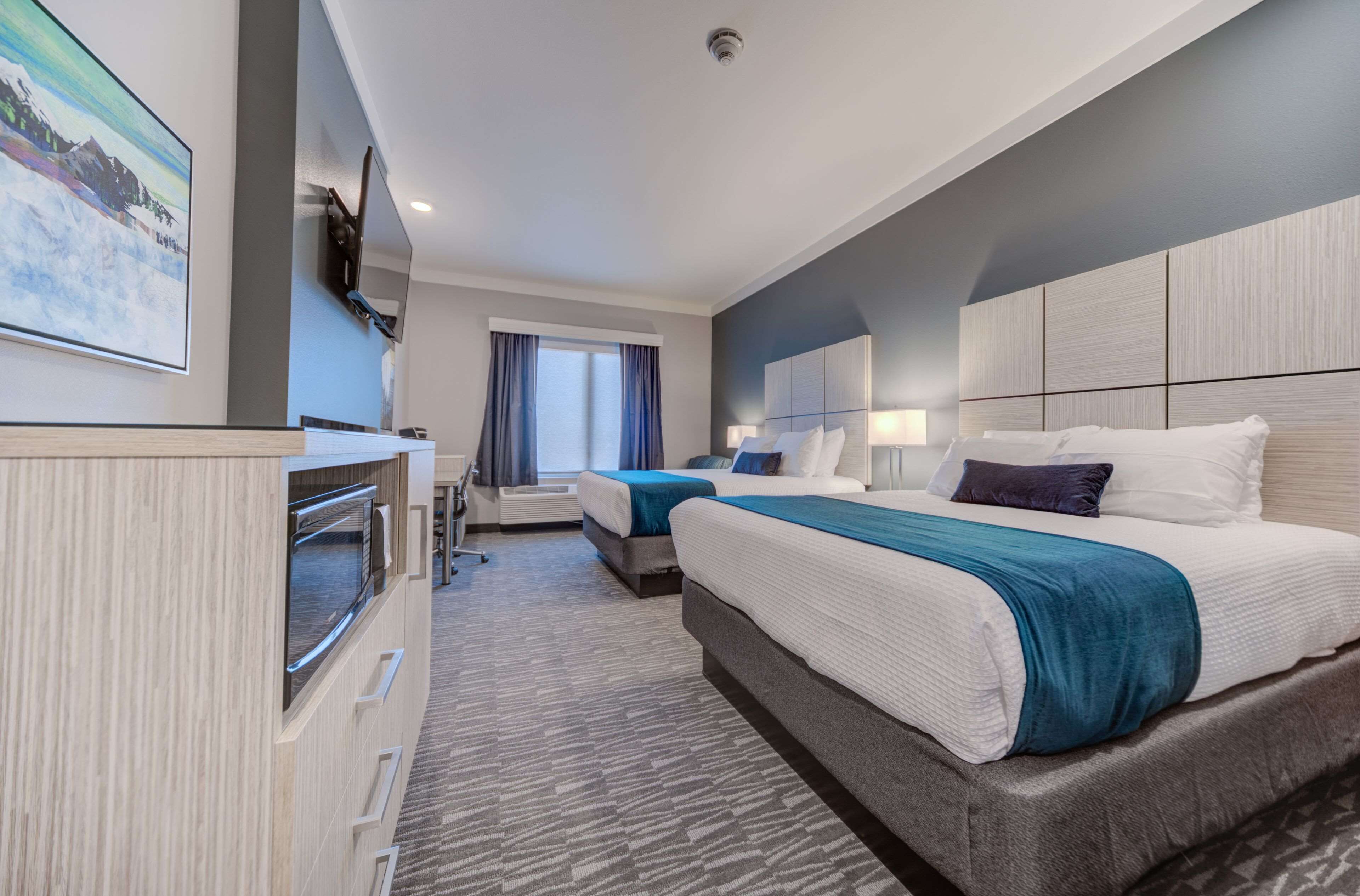 blackout curtains, iron/ironing board, free cots/infant beds, free wifi