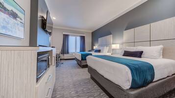 Blackout drapes, iron/ironing board, free cribs/infant beds, free WiFi