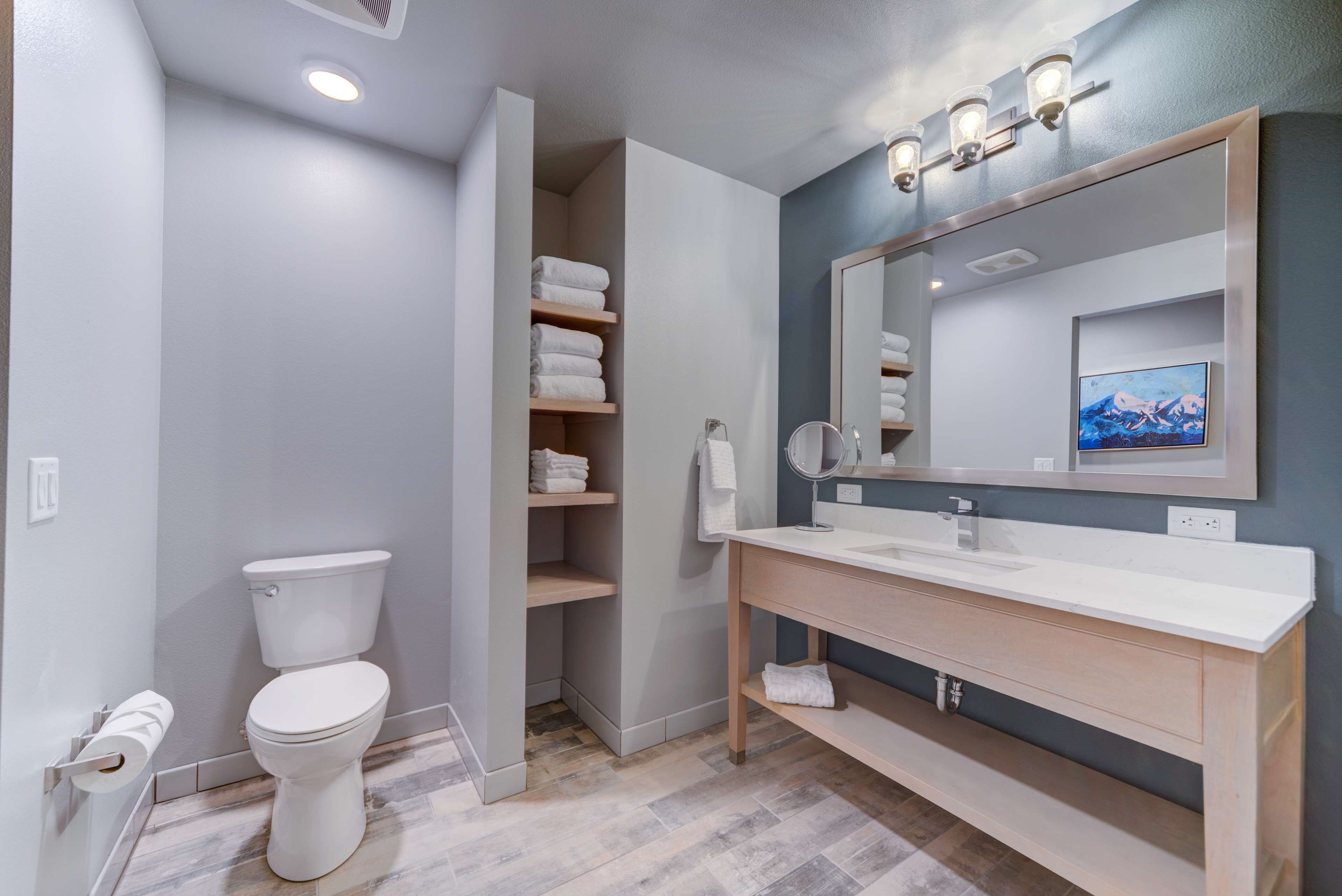 free toiletries, hair dryer, towels