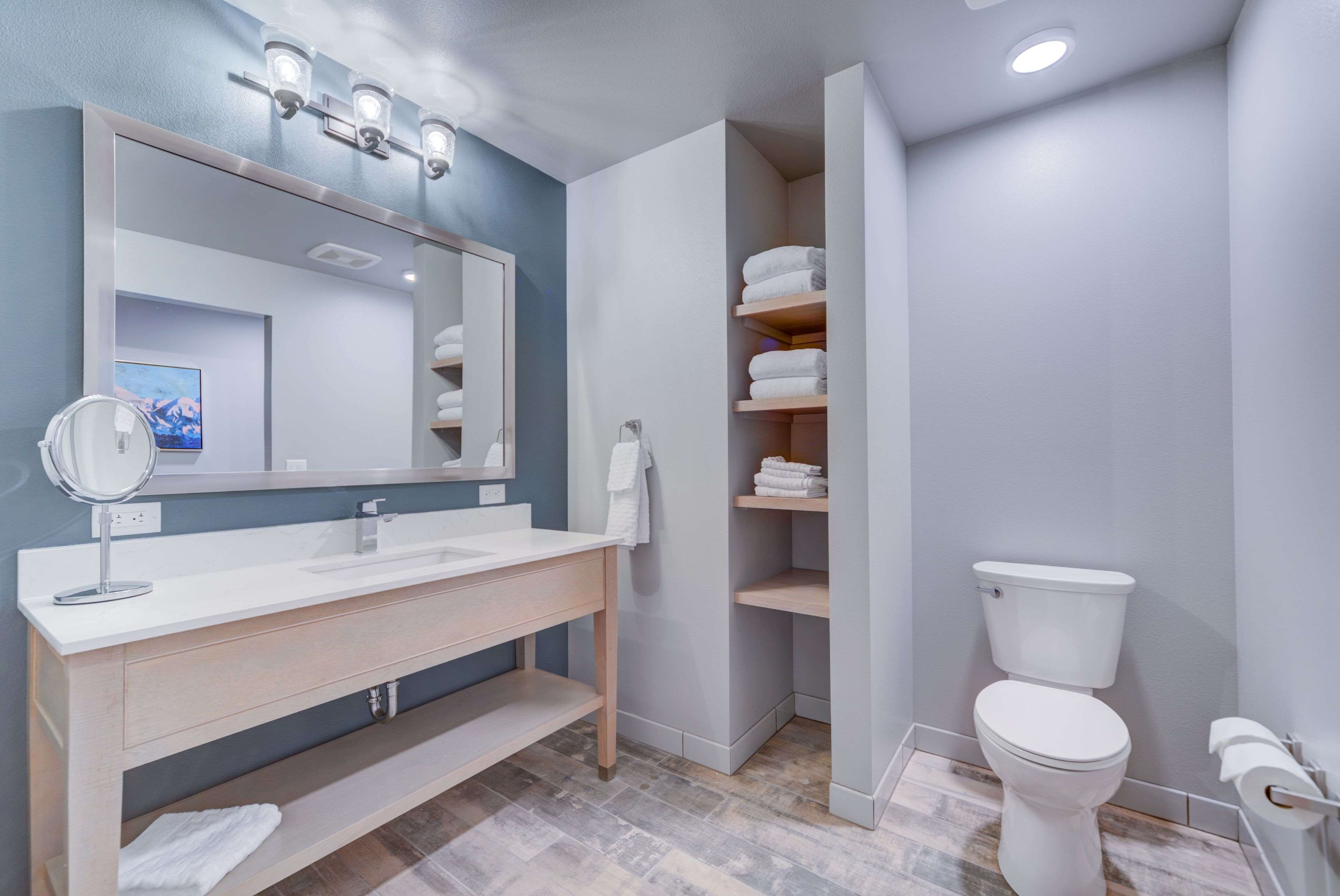 free toiletries, hair dryer, towels