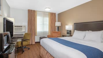 Desk, blackout curtains, iron/ironing board, free WiFi