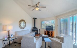 Smart TV, fireplace