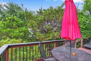 Outdoor dining with a view