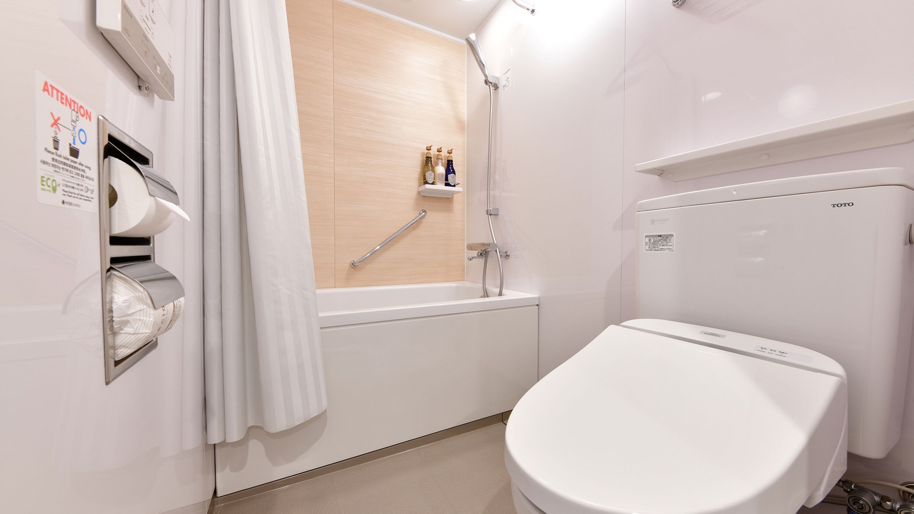 free toiletries, hair dryer, slippers, bidet