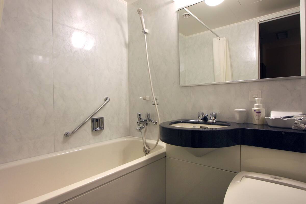 free toiletries, hair dryer, slippers, electronic bidet