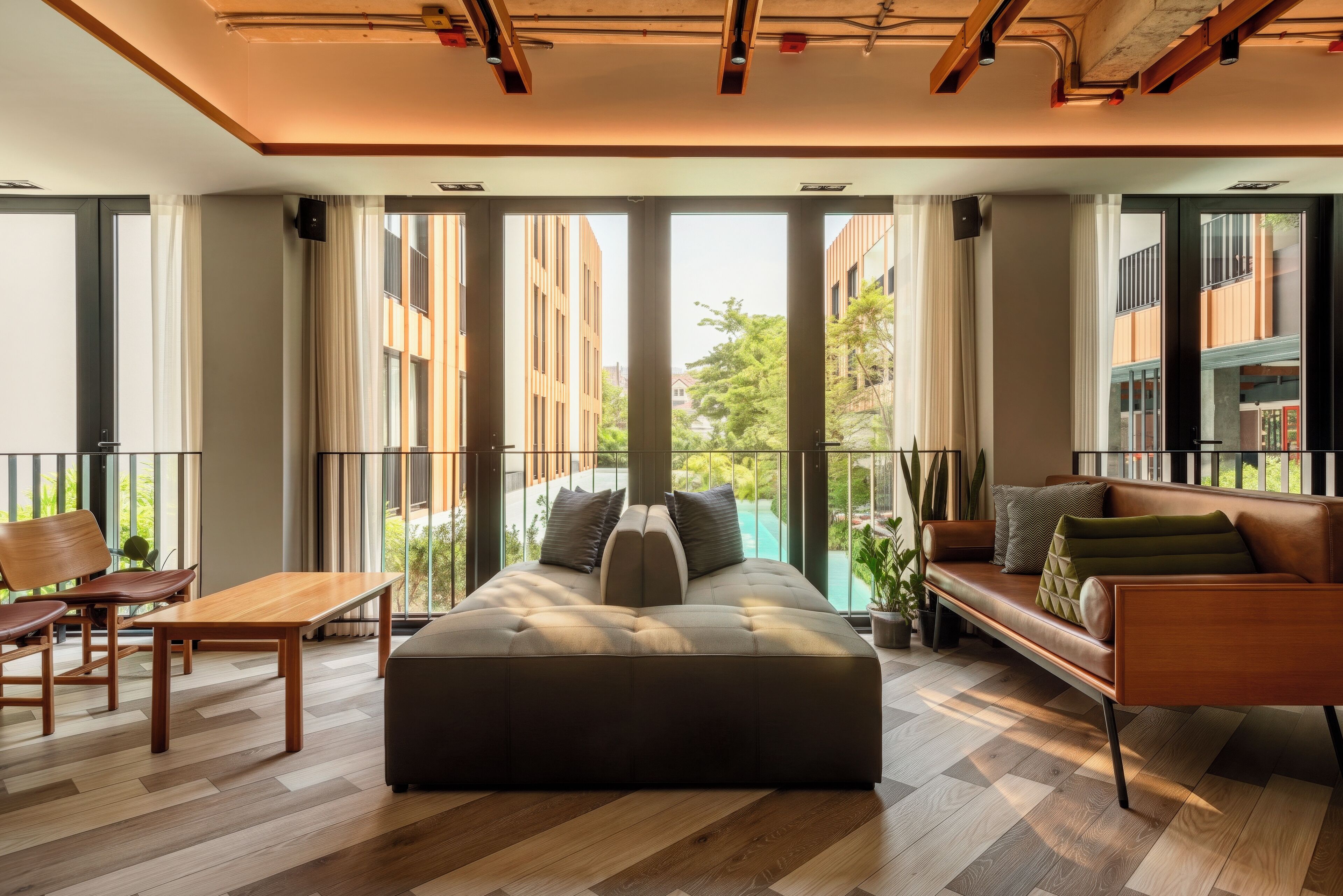 Coin salon dans le hall