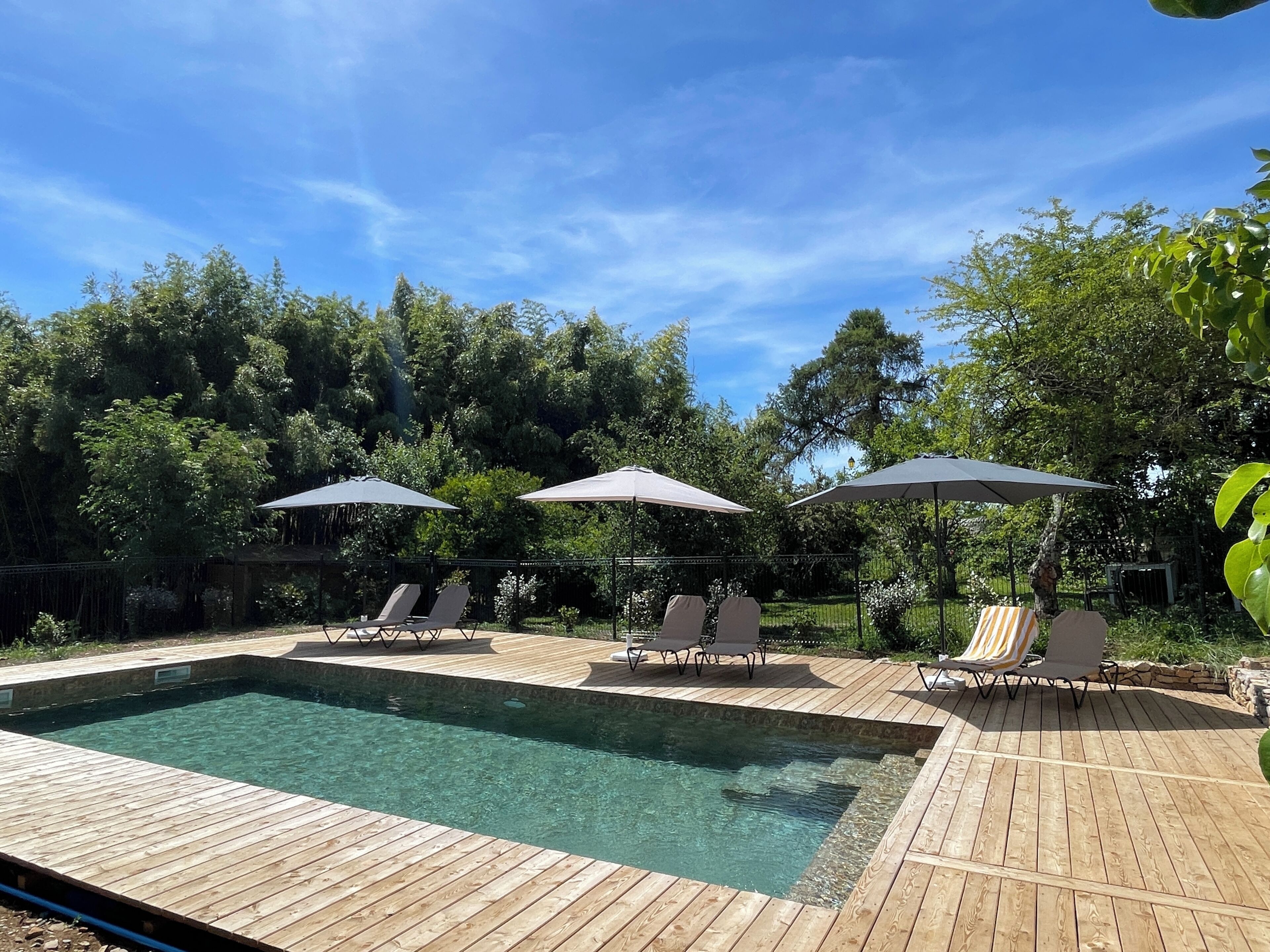 A heated pool