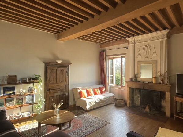 Smart TV, fireplace, DVD player, table tennis