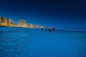 En la playa