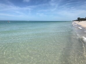 Plage à proximité, chaises longues, serviettes de plage
